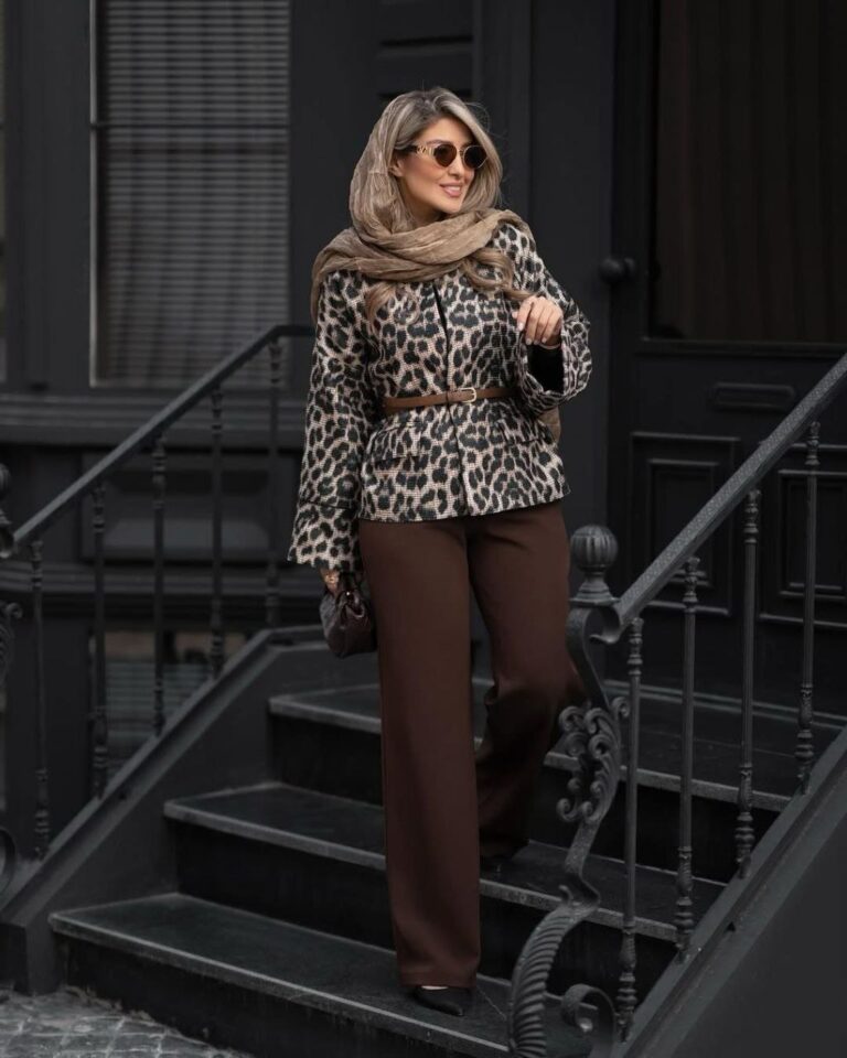 کت پلنگی و شلوار مازراتی