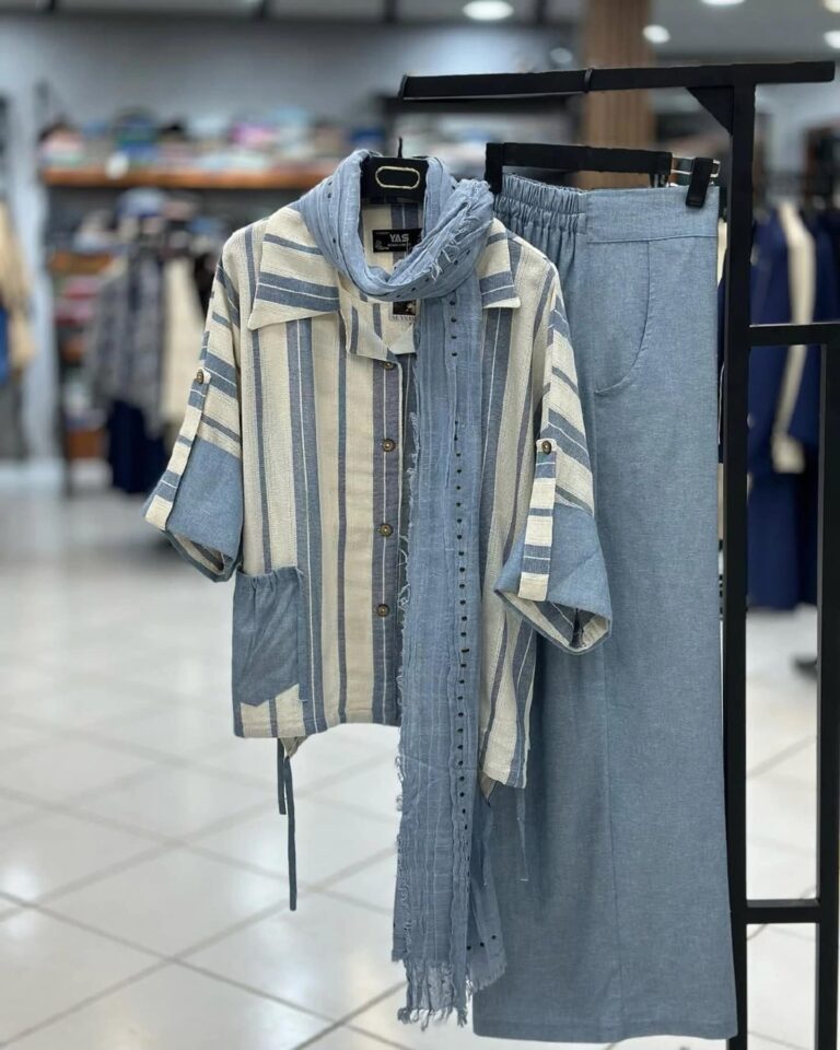 شومیز شلوار راه راه