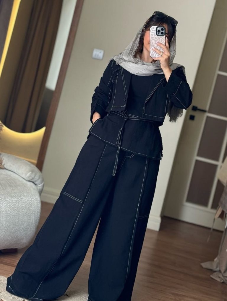 کت کراپ و شلوار بگ