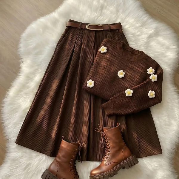 ست بافت و دامن