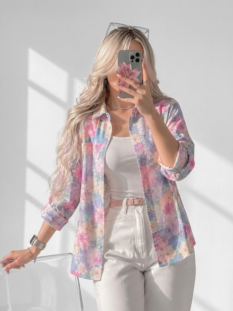شومیز طرحدار خنک